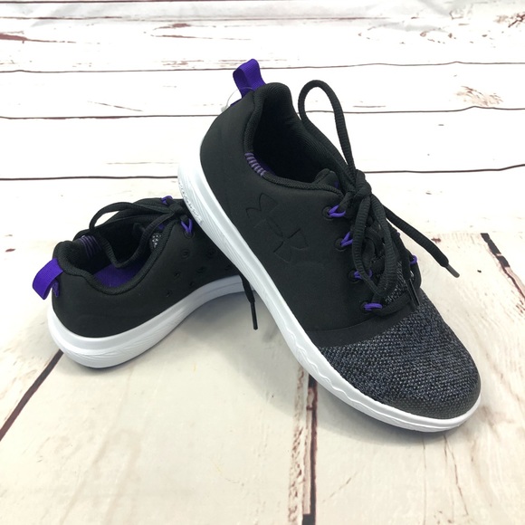 black and purple under armour shoes